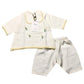 M&H Hand-Embroidered Baby Girl Outfit – Soft Cotton Top & Pant Set (0-3 Months)