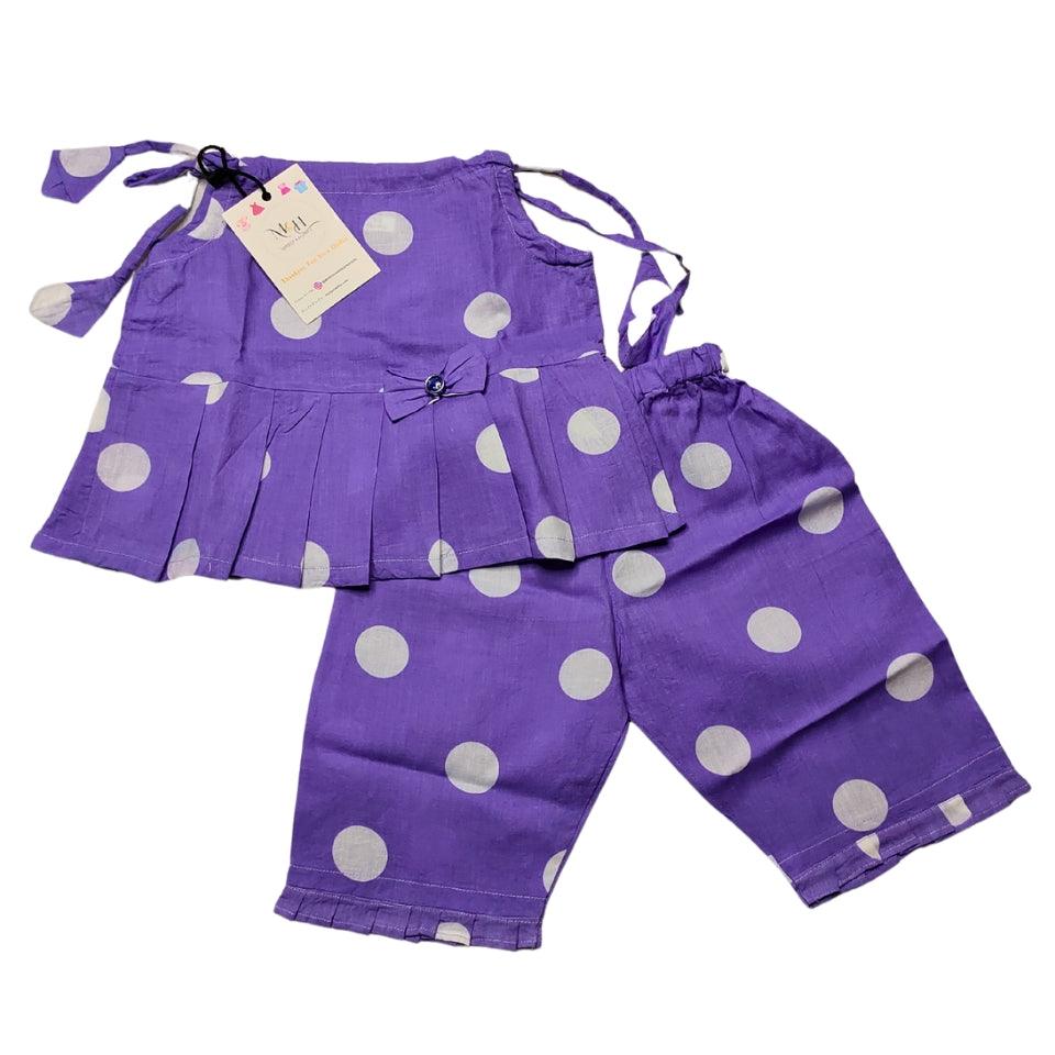 M&H Baby Girl Polka Dot Top & Pant Set | 0-3 Months Baby Outfit | Breathable Summer Cotton Combo