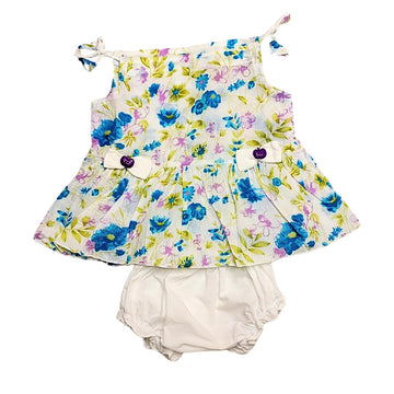 M&H Floral Cotton Baby Girl Top & Bloomers (0-3 Months) – Comfy & Adorable