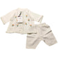 M&H Hand-Embroidered White Baby Girl Ensemble (0-3 Months) – Timeless & Cozy